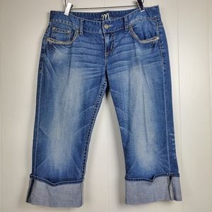 Madison denim co. cuffed capri jeans size  9/ 10